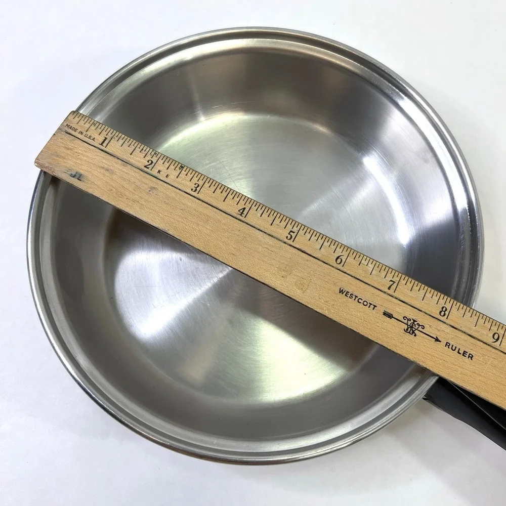 VTG Lifetime 18-8‎ Stainless Steel 8 1/4 Skillet Fry Pan NO Lid Heavy
